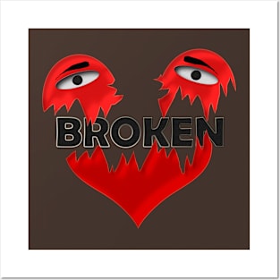 Broken heart Posters and Art